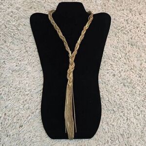 Vintage Gold Chain Braided Necklace